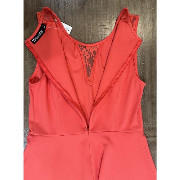 NWT New York & Company Red Lace Peplum Holiday Top Sleeveless Blouse Medium NEW - Picture 13 of 15